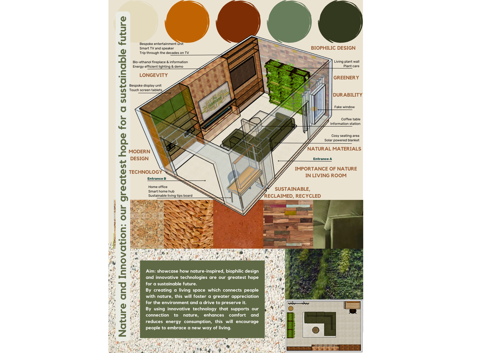 Interior Design Nature & Innovation Exhibition Concept Board