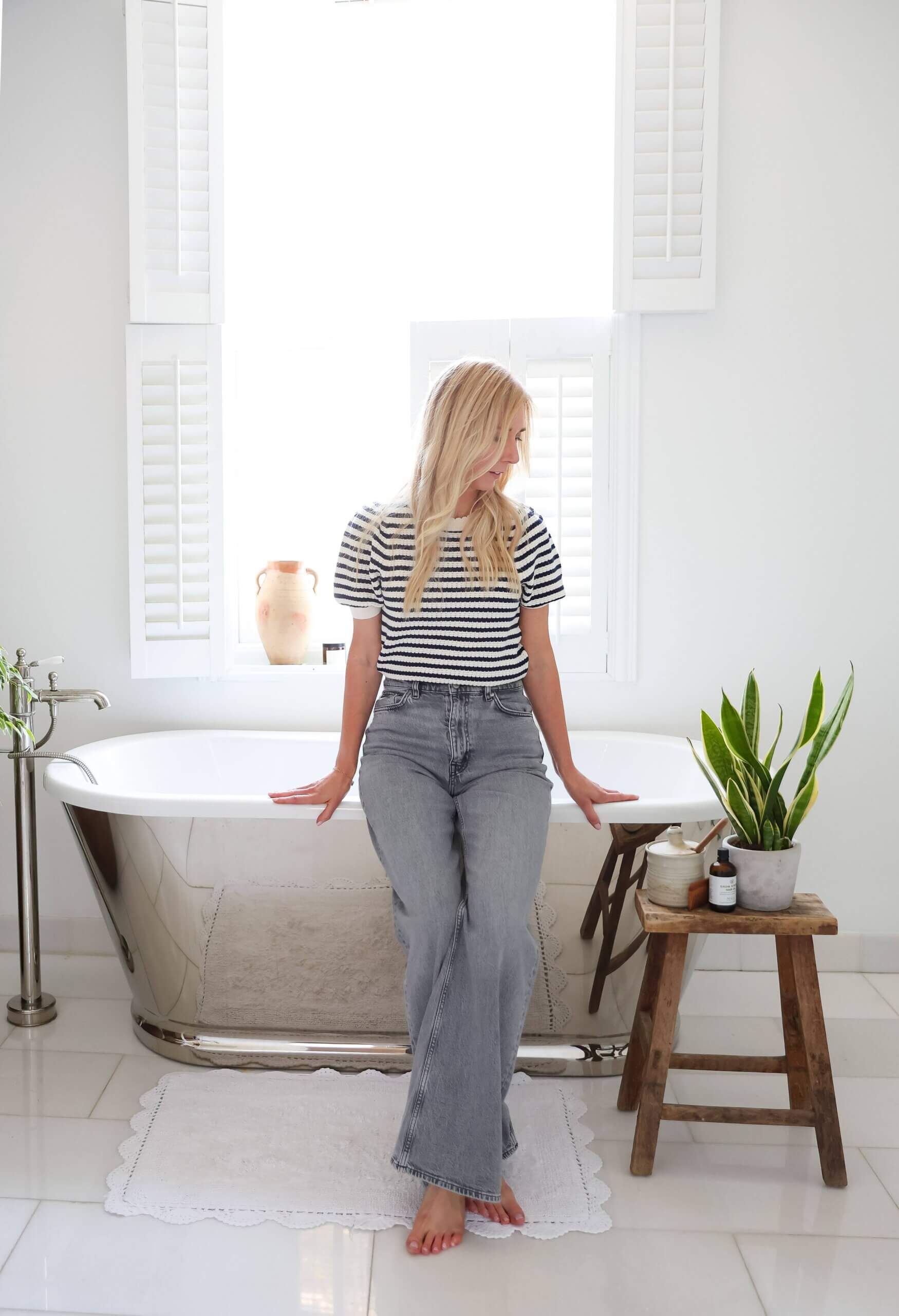 Kelly, Manchester-based interior designer, at a South Manchester home- bathroom shot