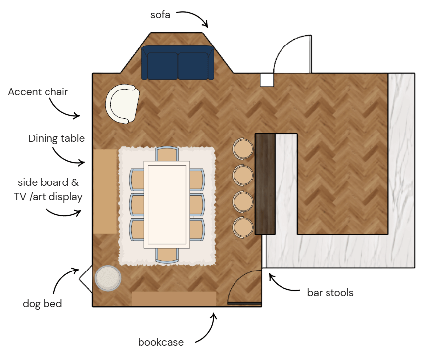 Interior Design Consultation - open plan layout