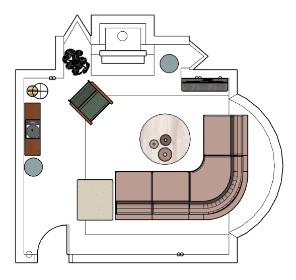 Interior Design Consultation - living room layout floor plan